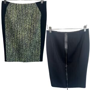 ELIE TAHARI 6 Women's Kelsa Graphic Speckle Tweed Pencil Skirt 6